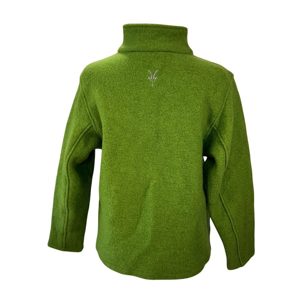 Ibex Merino Wool Full Zip Jacket Medium Green Gorpcore Earthy Outdoors Camping - Picture 2 of 16